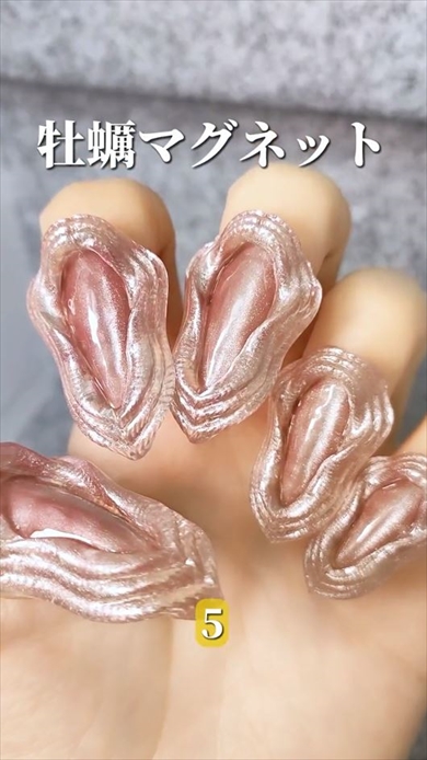 夫が作る超立体ネイルがすんごい