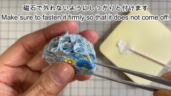 ハギレで作る花のブローチの解説