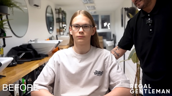 4歳からロングヘアの青年が大胆イメチェン