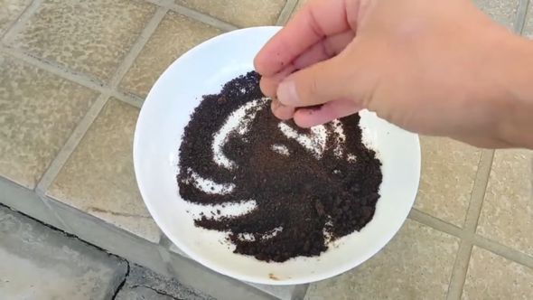 コーヒーの出がらしを使った雑草対策