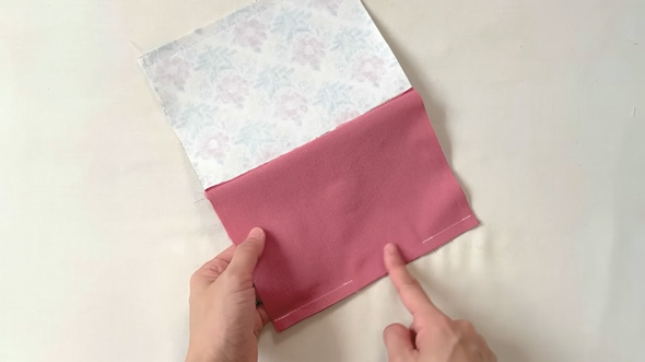 はぎれ 16センチファスナー 台形 ボックス ポーチ 作り方