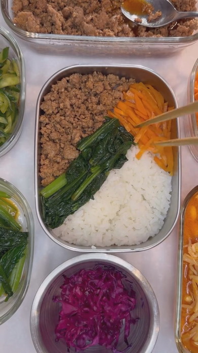 ビビンバ弁当の料理工程