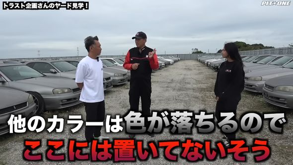 退色の心配がない物を中心にヤードに置いてある