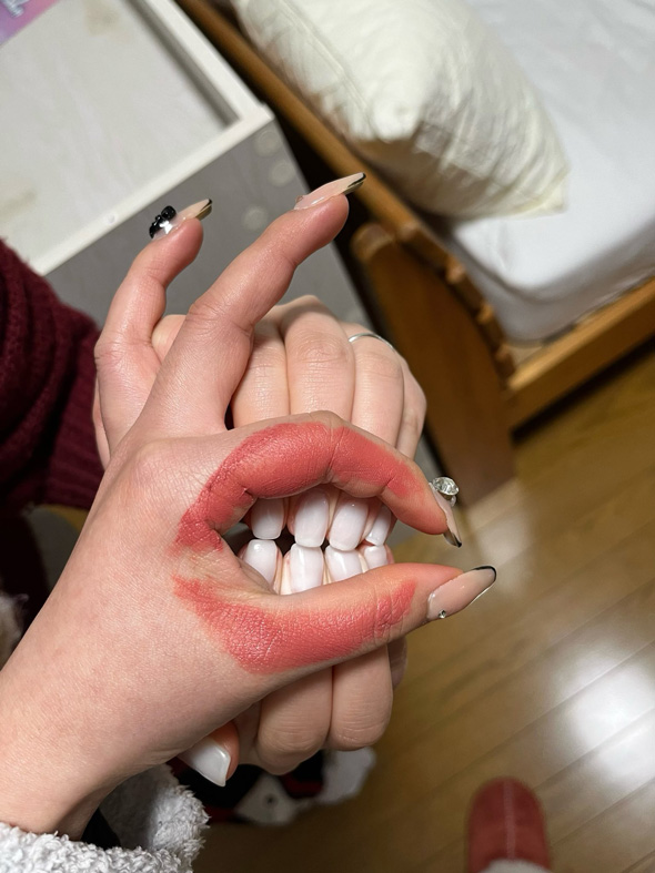 白い ネイル 歯 口 再現
