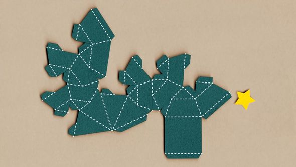 複雑な形状の展開図