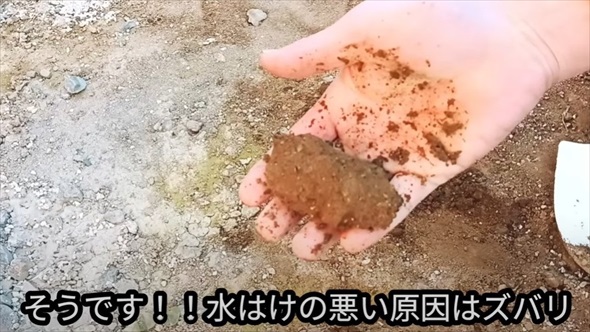 春に備えて雑草対策にもなる水はけ改善