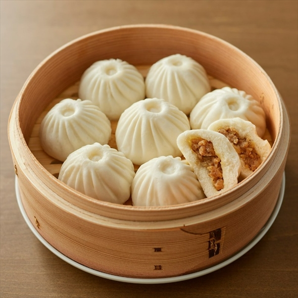 無印の小さめサイズの肉まんがおいしそう