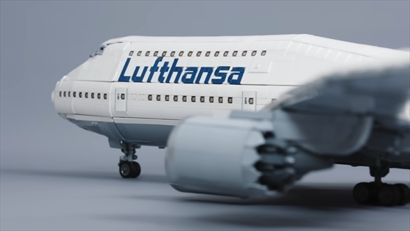 1万個以上のレゴで作ったボーイング747