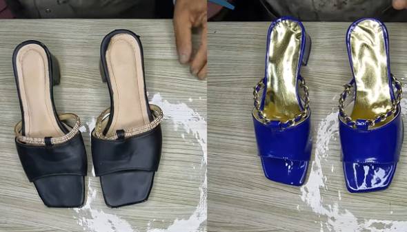 古いサンダルを新しくリメイク