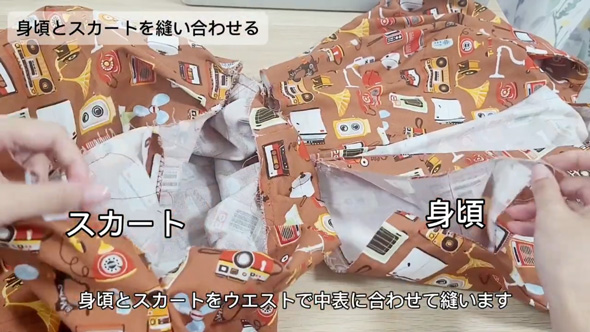 洋裁 昭和 レトロ家電柄 生地 昭和29年 50年代 レトロ ワンピース 主婦の友 付録