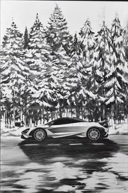 疾走感がすごい車の絵