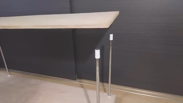 ダイソー ジョイントラック ポール 活用 板 可動棚 DIY