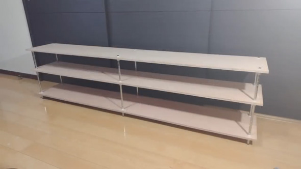 ダイソー ジョイントラック ポール 活用 板 可動棚 DIY