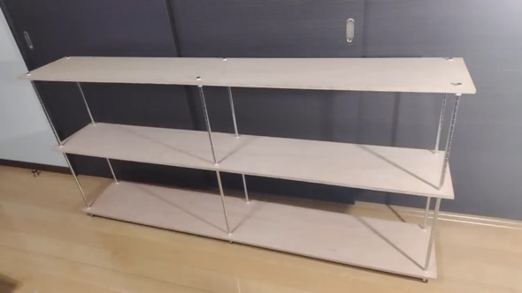 ダイソー ジョイントラック ポール 活用 板 可動棚 DIY