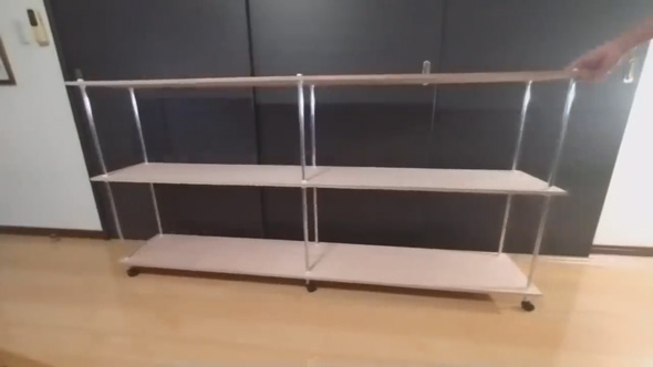 ダイソー ジョイントラック ポール 活用 板 可動棚 DIY