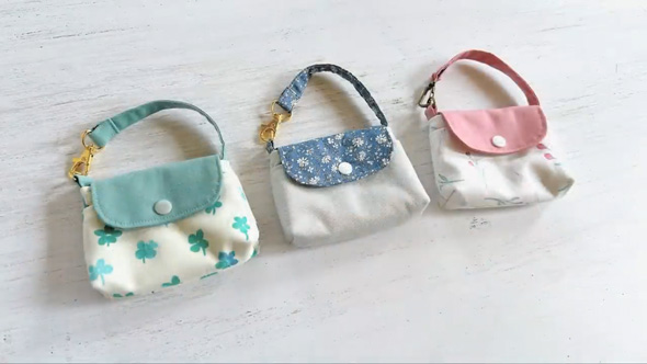 ミニポーチ 作り方 ハギレ 小物 バッグに付けられる ハンドメイド