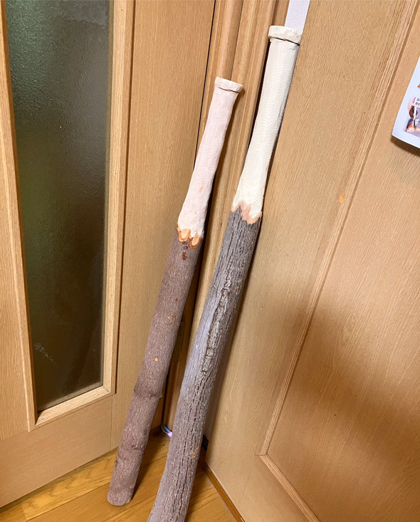 母 こん棒 欲しい 祖父に作らせた DIY