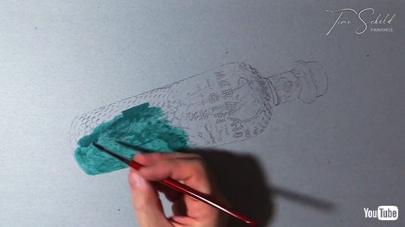 マーメイド ジン リアル 瓶 絵 ドローイング