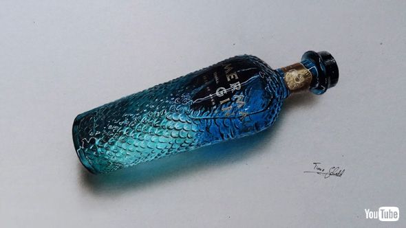 マーメイド ジン リアル 瓶 絵 ドローイング