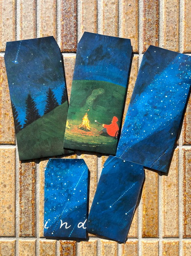 カレンダーをリメイクした封筒