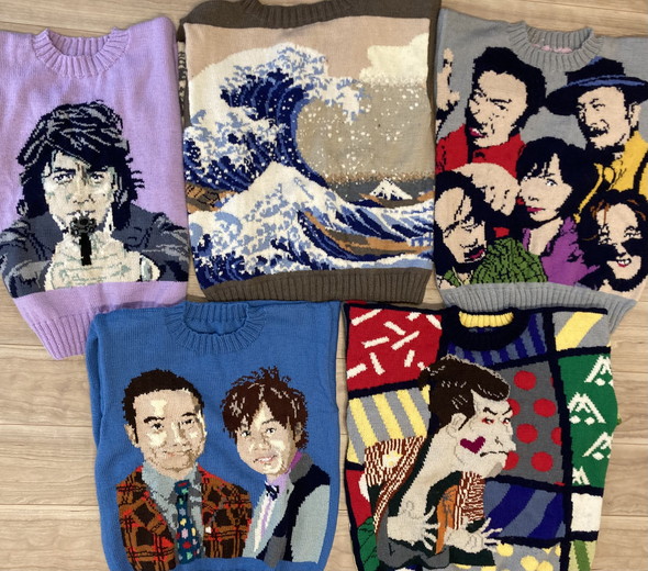 手編みのセーター5点