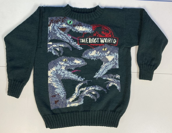 『ジュラシックパーク』モチーフの手編みのセーター