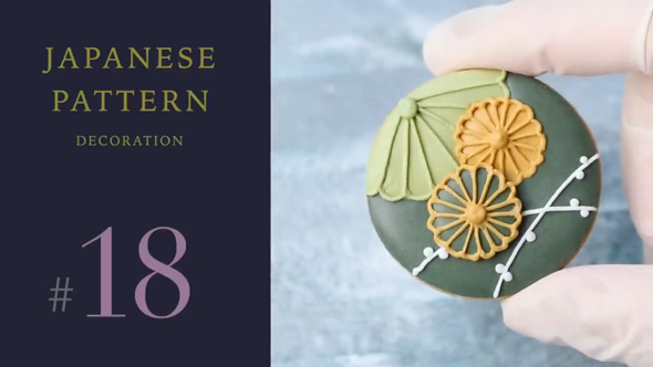 まるい クッキー 和柄 アイデア デコレーション アイシング