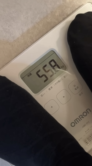 筋トレ開始前の体重