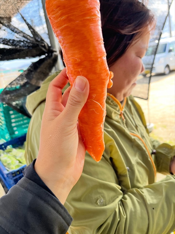 くちびるがついた人参をゲットした人