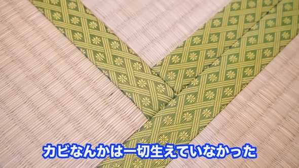 7年間クッションフロアが敷かれていた畳にカビは発生していなかった