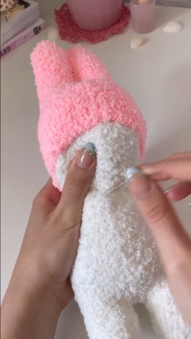 靴下でマイメロディ