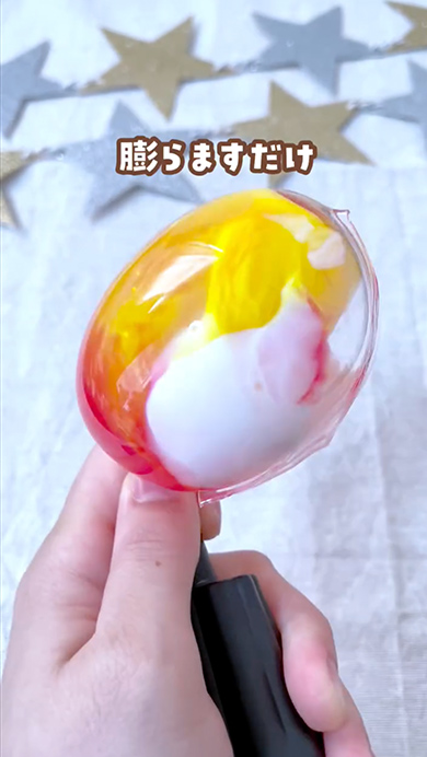 マーブル風船の作り方