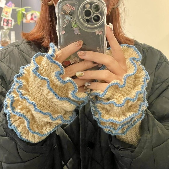 手編みのアームカバー