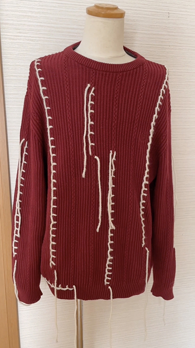 シンプルニットを簡単リメイク