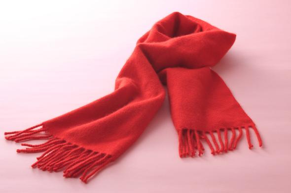 手編み（鎖かたびら）のマフラー