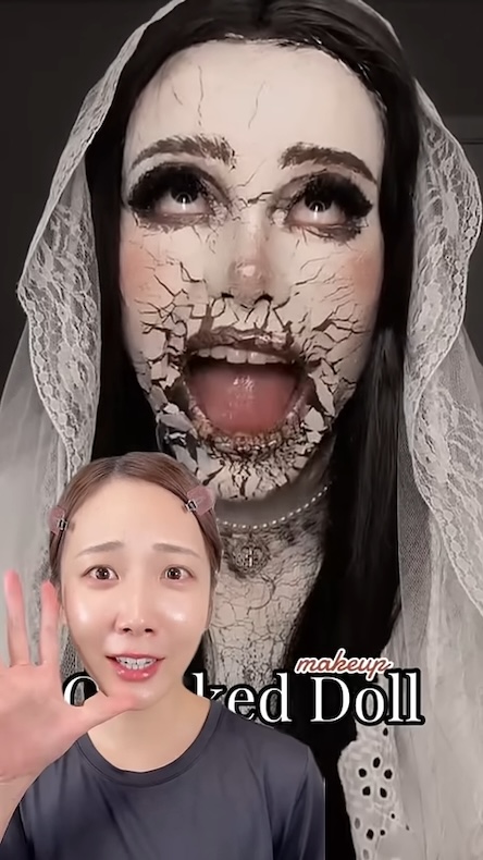 割れるファンデーション