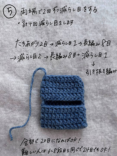 手編みで作るハンギョドンのパスケース