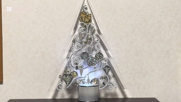 100均 DIY 材料 クリスタル テーブルツリー インテリア ライト