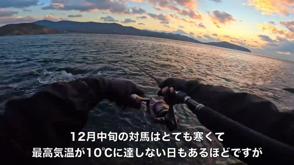 長崎県 対馬 冬 念願 大ヒラマサ ショア 磯 釣り
