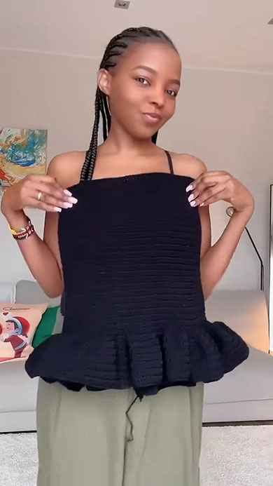 かぎ編みで作ったドレス