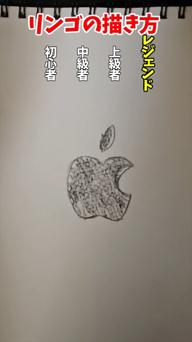 レベル別のリンゴの描き方