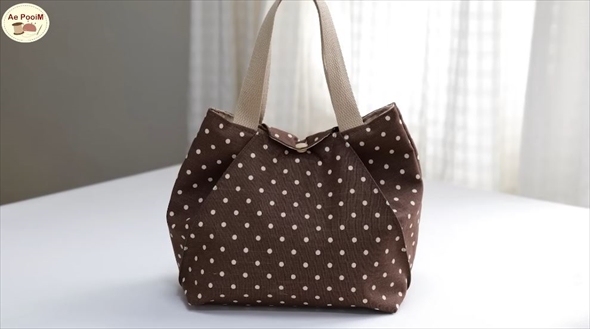 長方形の布でかわいいバッグを作る方法