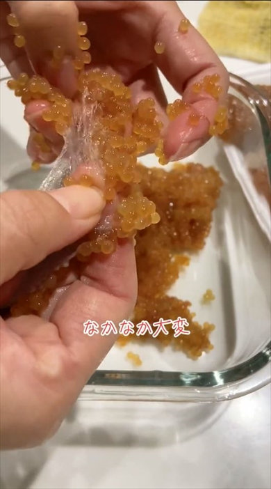 珍味オコゼの卵を醤油漬けにしてみた