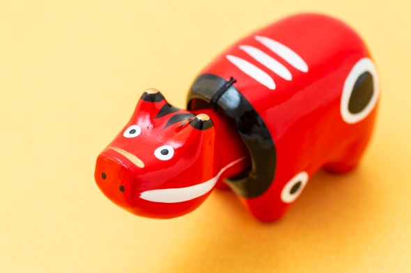 赤べこ風赤ねこ