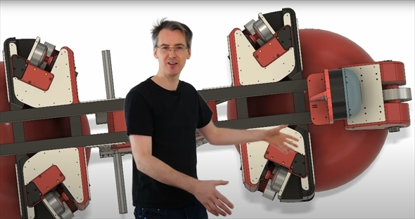 全方向ボール車輪のバイク