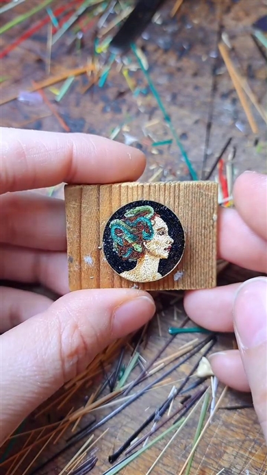 完成したマイクロモザイク