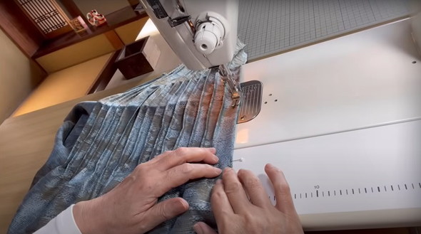 着物をリメイクしてワンピースに