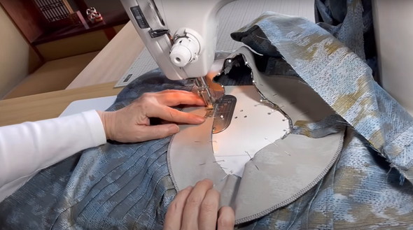 着物をリメイクしてワンピースに