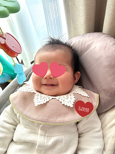 商品見本と何かが違う赤ちゃんのスタイ