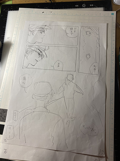 漫画のネームと完成原稿